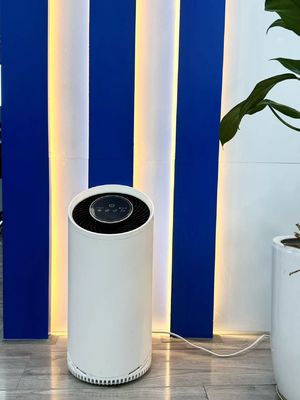 Όλο σε ένα λευκό καθαριστήρα αέρα HEPA με ακουστικό φως και χρονόμετρο